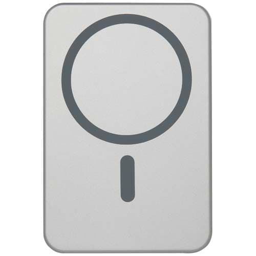 Powerbank Avis 5000 mAh z recyklingowanego aluminium posiadającego certyfikację RCS, z wbudowanym magnesem