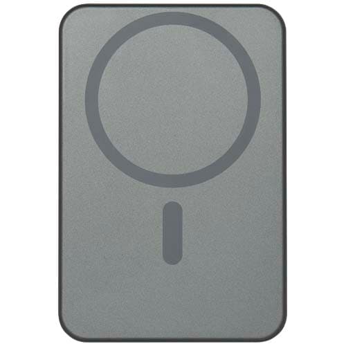 Powerbank Avis 5000 mAh z recyklingowanego aluminium posiadającego certyfikację RCS, z wbudowanym magnesem