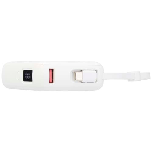 Acrux powerbank do tabletu o pojemności 10 000 mAh i mocy 35 W z wbudowanym kablem typu C - wykonany z tworzyw sztucznych poc