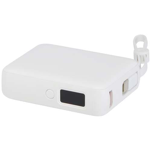 Acrux powerbank do tabletu o pojemności 10 000 mAh i mocy 35 W z wbudowanym kablem typu C - wykonany z tworzyw sztucznych poc