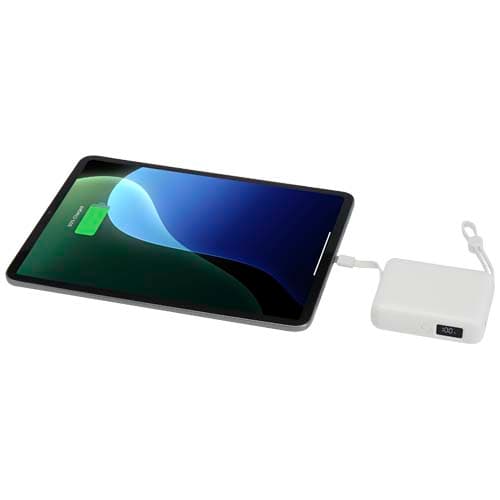 Acrux powerbank do tabletu o pojemności 10 000 mAh i mocy 35 W z wbudowanym kablem typu C - wykonany z tworzyw sztucznych poc