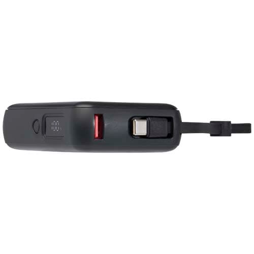 Acrux powerbank do tabletu o pojemności 10 000 mAh i mocy 35 W z wbudowanym kablem typu C - wykonany z tworzyw sztucznych poc
