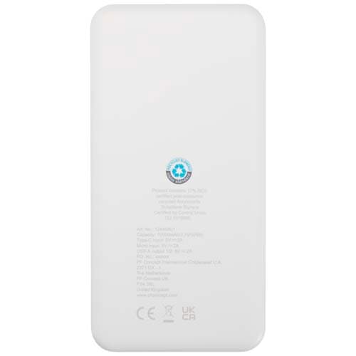 Intan powerbank o pojemności 10 000 mAh i mocy 10 W z tworzyw sztucznych pochodzących z recyklingu
