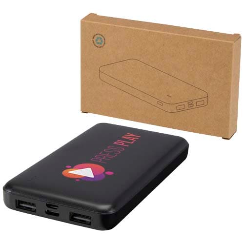 Intan powerbank o pojemności 10 000 mAh i mocy 10 W z tworzyw sztucznych pochodzących z recyklingu