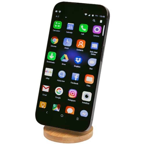 Alcor składana podstawka na telefon z mocowaniem magnetycznym, wykonana z tworzyw sztucznych pochodzących z recyklingu z elem