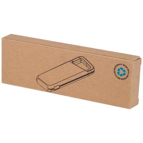 Alkes wodoodporny powerbank z karabińczykiem o pojemności 5000 mAh i mocy 12 W, wykonany z tworzyw sztucznych pochodzących z