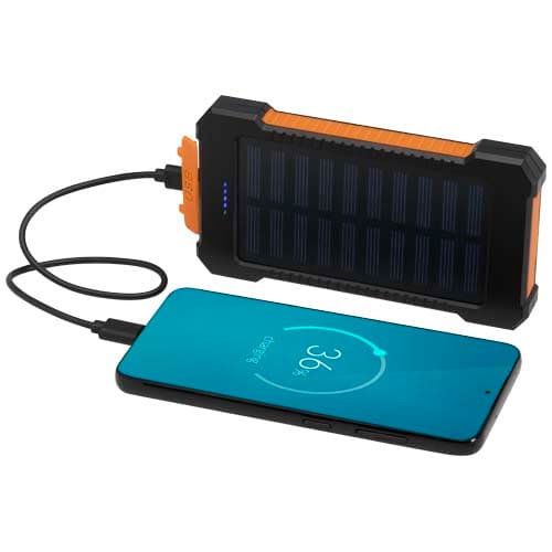 Altair wytrzymały powerbank o pojemności 5000 mAh i mocy 10 W, wykonany z tworzyw sztucznych pochodzących z recyklingu, z wbu