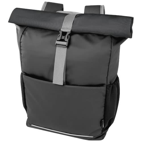 Aqua wodoodporna torba rowerowa o pojemności 20 l na 15-calowego laptopa wykonana z materiałów z recyklingu z certyfikatem GR