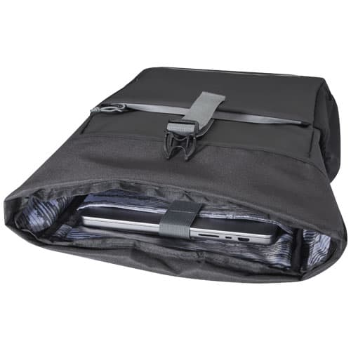 Aqua wodoodporna torba rowerowa o pojemności 20 l na 15-calowego laptopa wykonana z materiałów z recyklingu z certyfikatem GR