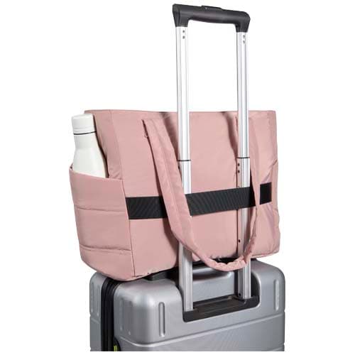 Puffer torba na zakupy z certyfikatem GRS z recyklingu na laptopa o przekątnej 15,6 cala, 18 l