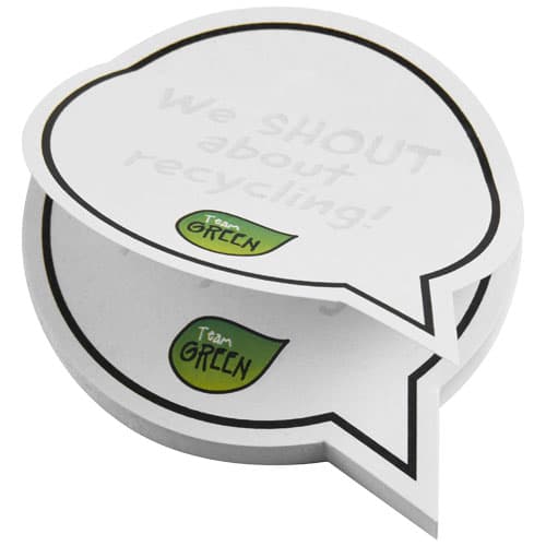 Sticky-Mate® karteczki samoprzylepne z materiałów z recyklingu w kształcie chmurek na tekst