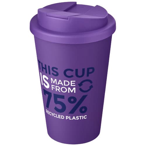 Kubek Americano® Eco z recyklingu o pojemności 350 ml z pokrywą odporną na zalanie
