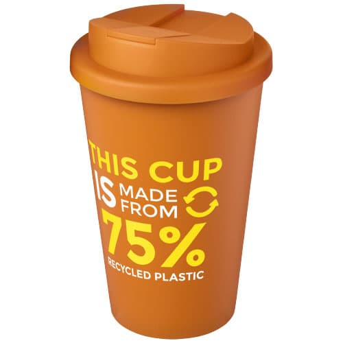 Kubek Americano® Eco z recyklingu o pojemności 350 ml z pokrywą odporną na zalanie