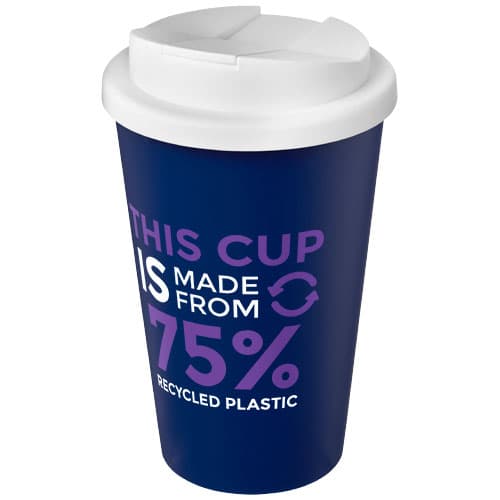 Kubek Americano® Eco z recyklingu o pojemności 350 ml z pokrywą odporną na zalanie
