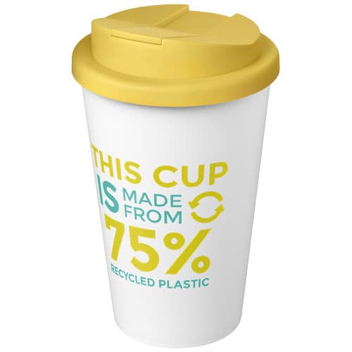 Kubek Americano® Eco z recyklingu o pojemności 350 ml z pokrywą odporną na zalanie