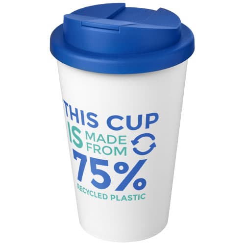 Kubek Americano® Eco z recyklingu o pojemności 350 ml z pokrywą odporną na zalanie