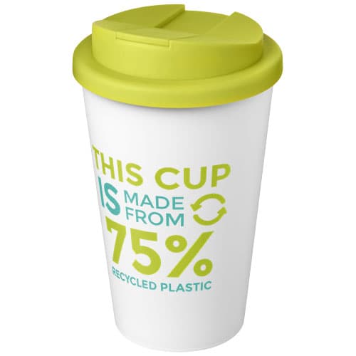 Kubek Americano® Eco z recyklingu o pojemności 350 ml z pokrywą odporną na zalanie