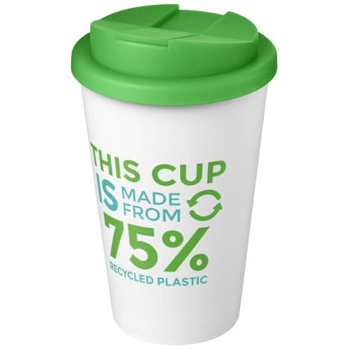 Kubek Americano® Eco z recyklingu o pojemności 350 ml z pokrywą odporną na zalanie