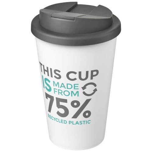 Kubek Americano® Eco z recyklingu o pojemności 350 ml z pokrywą odporną na zalanie