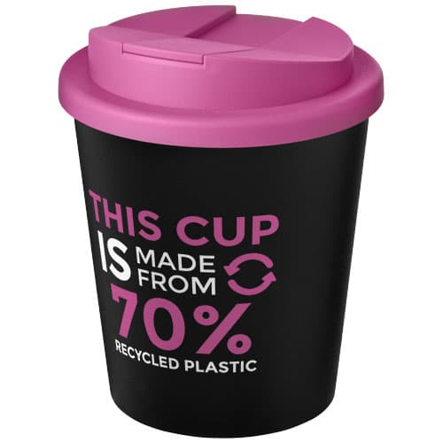 Kubek Americano® Espresso Eco z recyklingu o pojemności 250 ml z pokrywą odporną na zalanie
