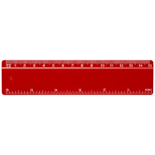 Linijka Renzo o długości 15 cm wykonana z tworzywa sztucznego