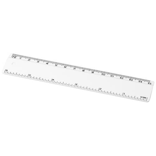 Linijka Renzo o długości 15 cm wykonana z tworzywa sztucznego