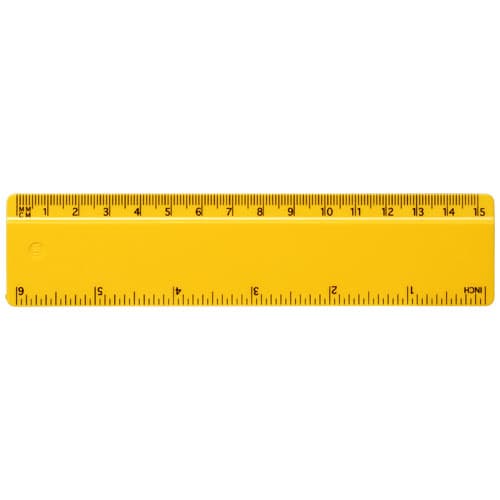 Linijka Renzo o długości 15 cm wykonana z tworzywa sztucznego