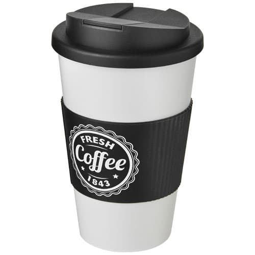Kubek Americano® 350 ml z uchwytem i pokrywką chroniącą przed rozlaniem