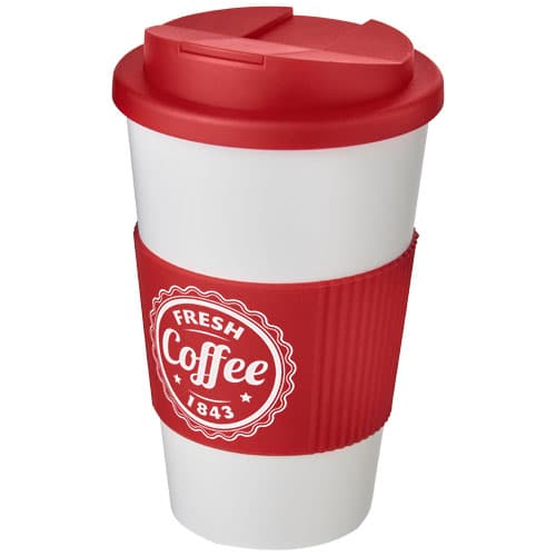 Kubek Americano® 350 ml z uchwytem i pokrywką chroniącą przed rozlaniem