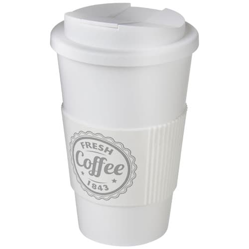 Kubek Americano® 350 ml z uchwytem i pokrywką chroniącą przed rozlaniem