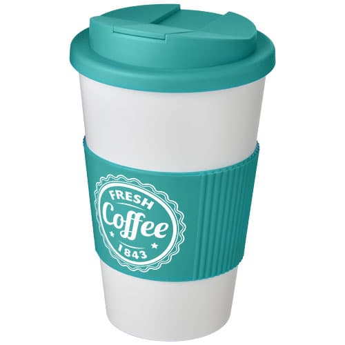Kubek Americano® 350 ml z uchwytem i pokrywką chroniącą przed rozlaniem