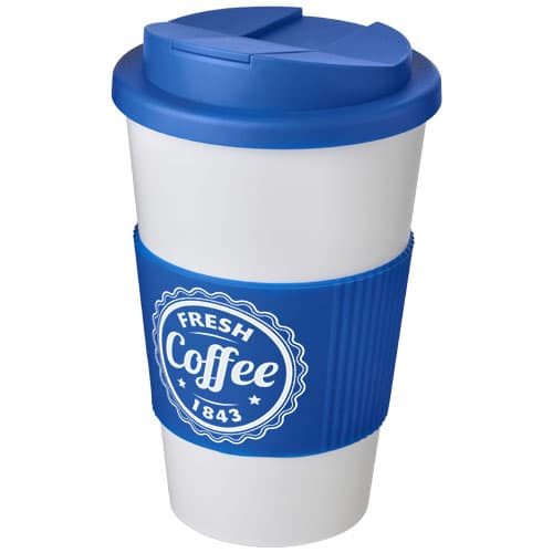 Kubek Americano® 350 ml z uchwytem i pokrywką chroniącą przed rozlaniem