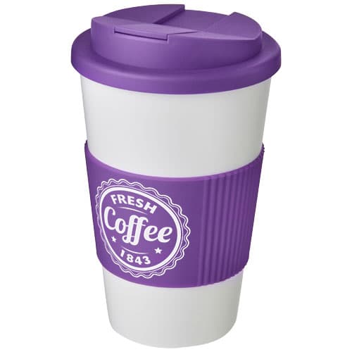 Kubek Americano® 350 ml z uchwytem i pokrywką chroniącą przed rozlaniem