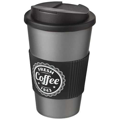 Kubek Americano® 350 ml z uchwytem i pokrywką chroniącą przed rozlaniem
