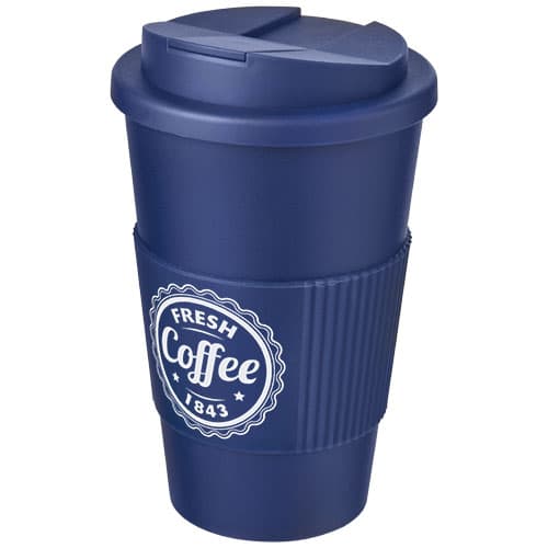 Kubek Americano® 350 ml z uchwytem i pokrywką chroniącą przed rozlaniem
