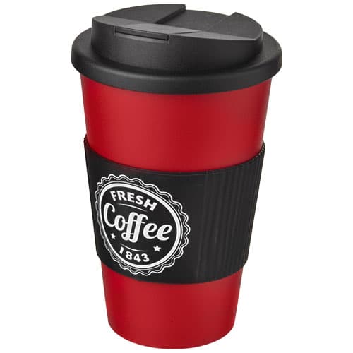 Kubek Americano® 350 ml z uchwytem i pokrywką chroniącą przed rozlaniem
