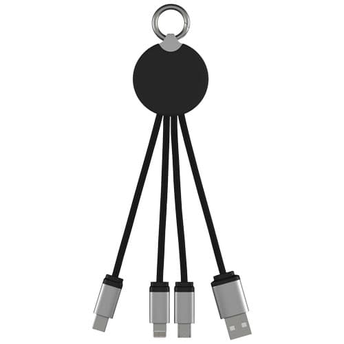 Kabel z podświetlonym logo 3w1 z brelokiem - SCX.design C16