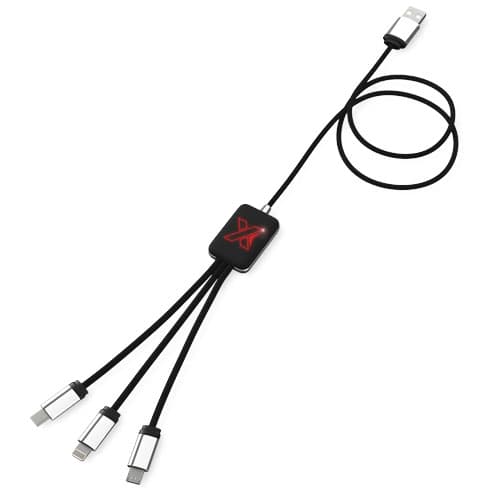 Kabel z podświetlonym logo 3w1 - SCX.design C17