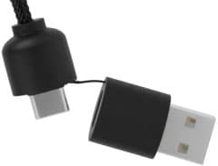 SCX.design C38 kabel do ładowania z podświetlanym logo 5-w-1 rPET i z kwadratową drewnianą obudową 40W