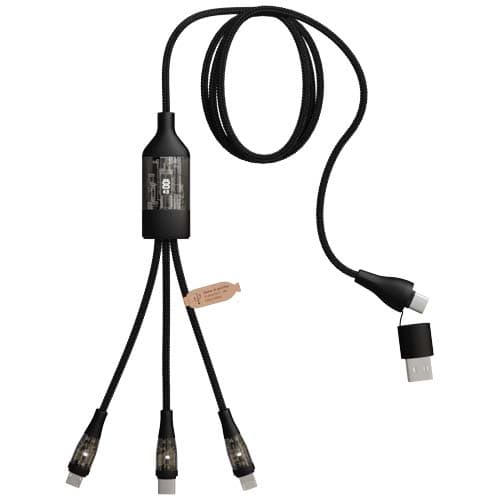 SCX.design C50 kabel szybkiego ładowania 5 w 1 o mocy 100 W/5 A z wyświetlaczem cyfrowym