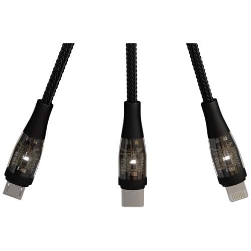 SCX.design C50 kabel szybkiego ładowania 5 w 1 o mocy 100 W/5 A z wyświetlaczem cyfrowym
