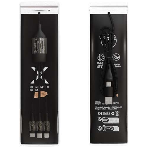 SCX.design C50 kabel szybkiego ładowania 5 w 1 o mocy 100 W/5 A z wyświetlaczem cyfrowym