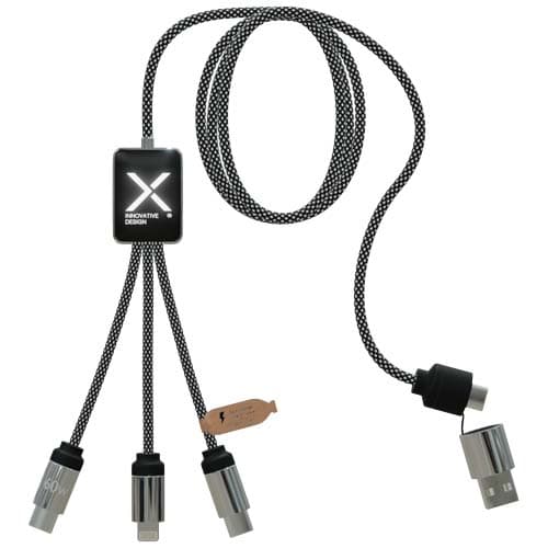 SCX.design C33 kabel do ładowania typu C o mocy 60 W z podwójnym podświetlanym logo