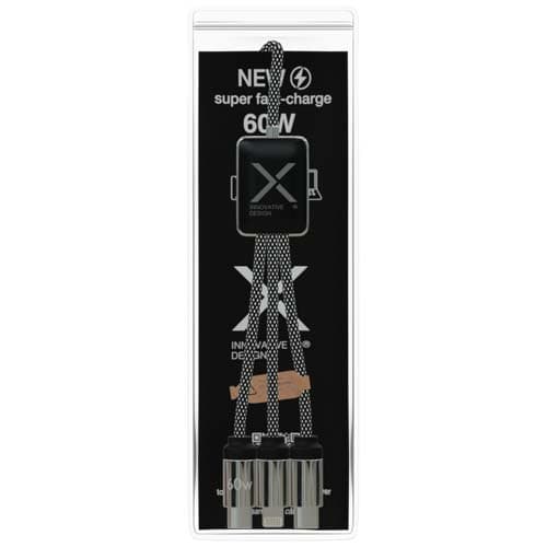 SCX.design C33 kabel do ładowania typu C o mocy 60 W z podwójnym podświetlanym logo