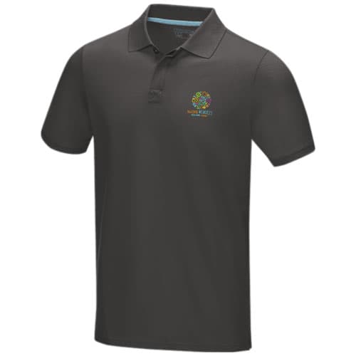 Męska organiczna koszulka polo Graphite