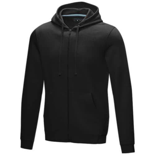 Męska organiczna bluza na suwak z kapturem Ruby