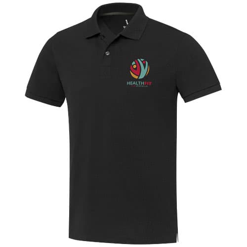 Emerald koszulka polo unisex z recyklingu z krótkim rękawem 200 g/m²