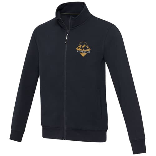 Galena bluza unisex z recyklingu z zamkiem błyskawicznym na całej długości 320 g/m²