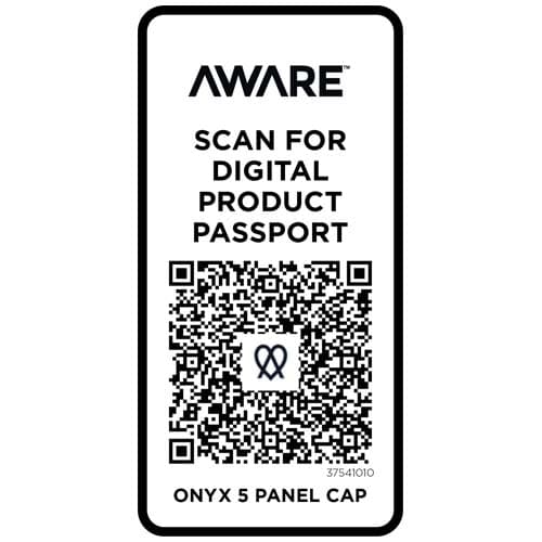 Onyx 5-panelowa czapka Aware™ z daszkiem z recyklingu 240 g/m²