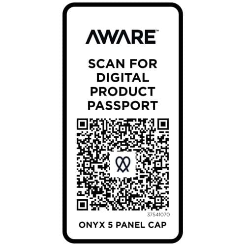 Onyx 5-panelowa czapka Aware™ z daszkiem z recyklingu 240 g/m²